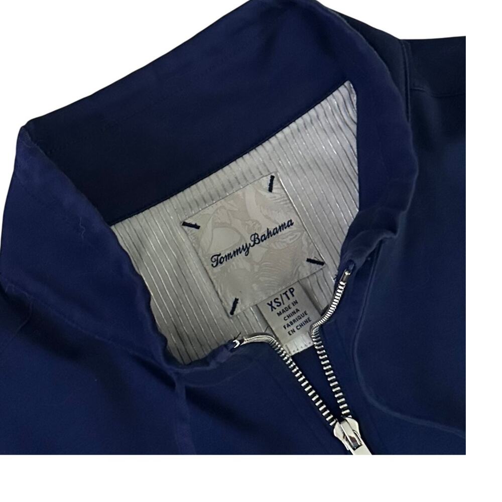Tommy Bahama Womens Quarter Zip Jacket Size XS Navy